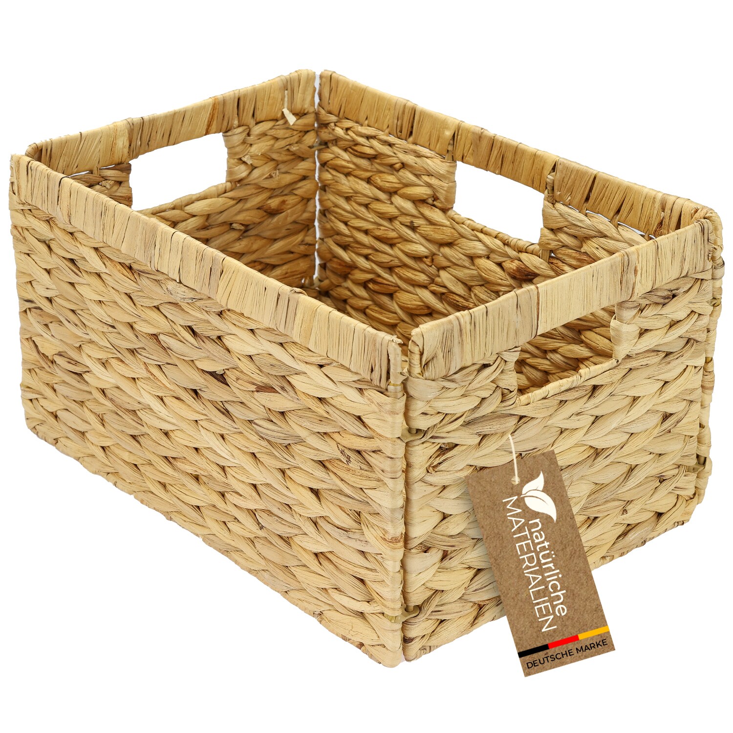 HMF Aufbewahrungskorb, Korb geflochten aus Wasserhyazinthe, passend für Billy, 35 x 25 x 20 cm | 04010537372941