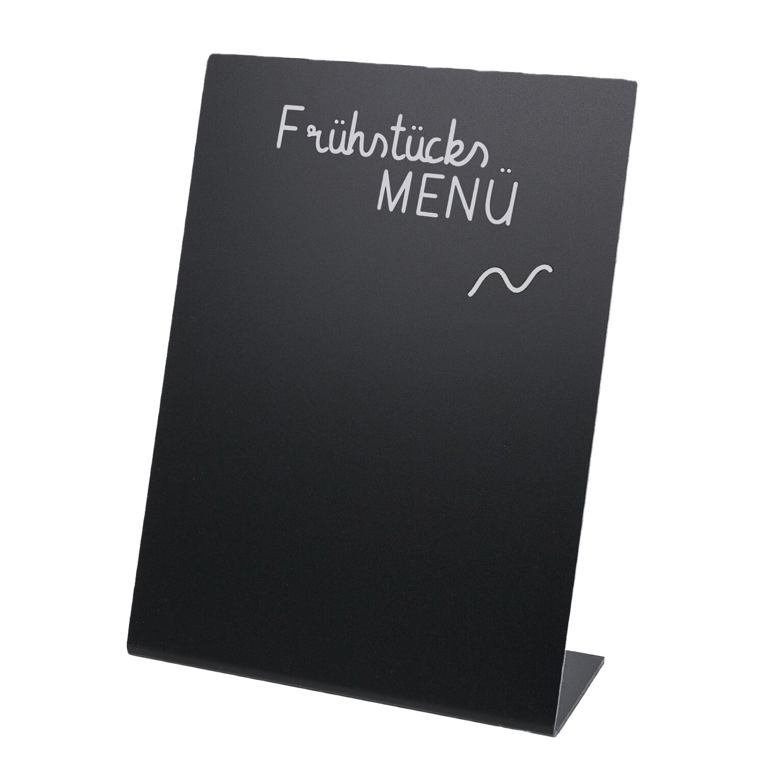 HMF 46430 Tischaufsteller Kreidetafel, L-Aufsteller, DIN A6, Schwarz - Bild 1