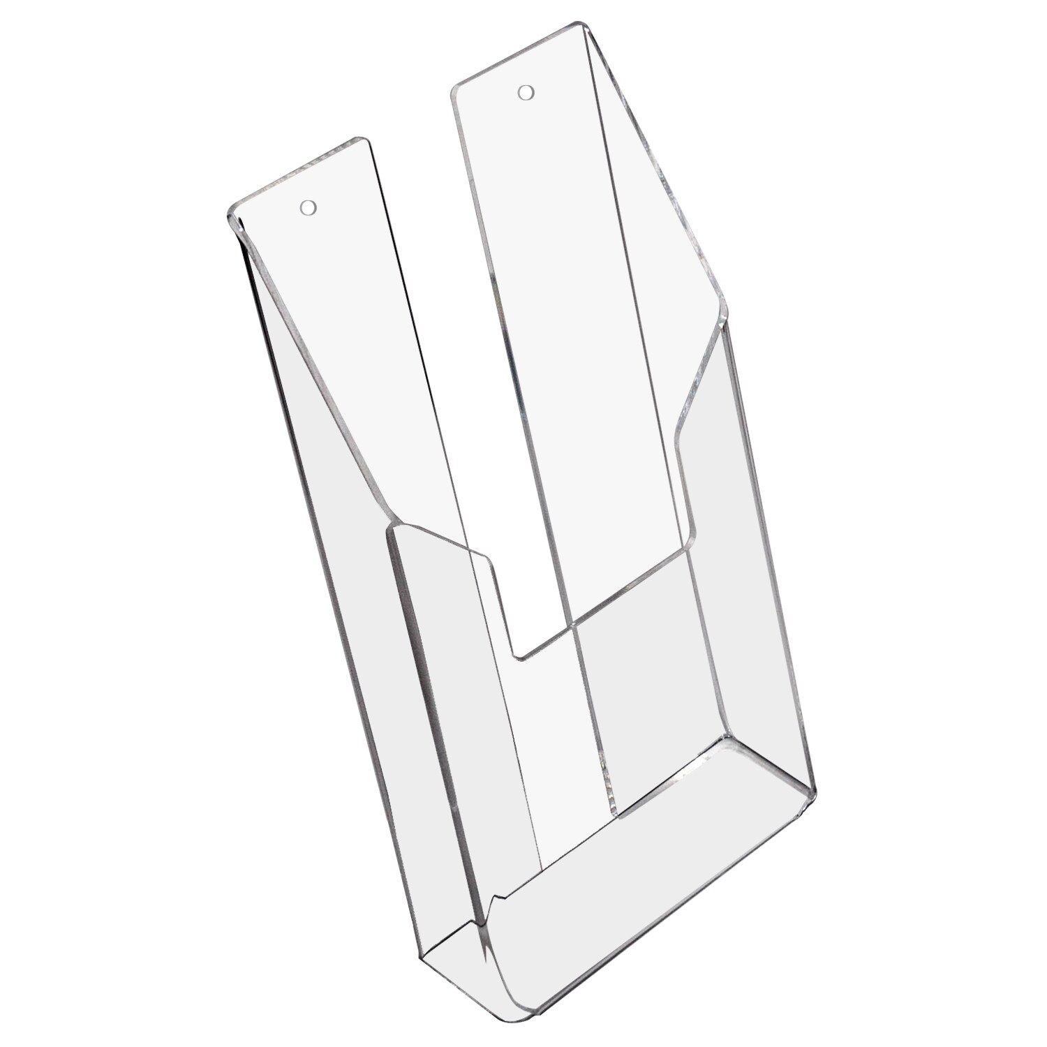 HMF 46841 Wand Prospekthalter, DIN A6 Hochformat, 11 x 20 x 3,5 cm, Transparent - Bild 1