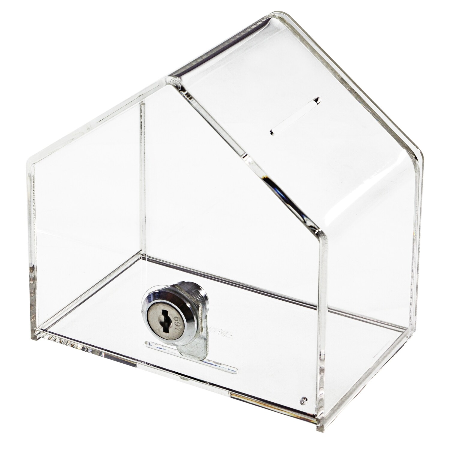 HMF 46911 Spendenbox, Aktionsbox, Spendenhaus, Acryl, 13,8 x 12,5 x 9,0 cm | 04010537469115