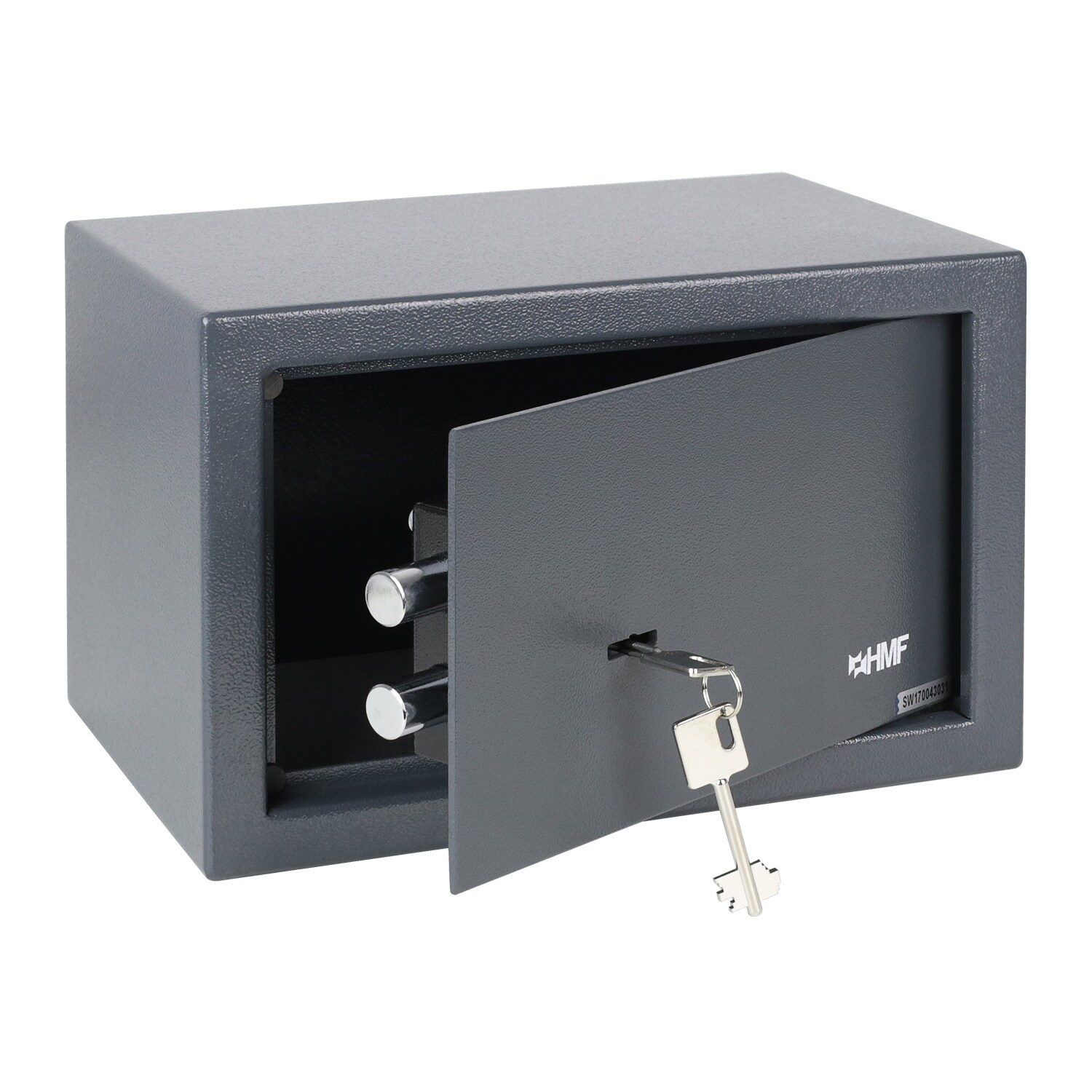 HMF 49200-11 Safe Tresor mit Schl&uuml;ssel, M&ouml;beltresor | 31 x 20 x 20 cm | Anthrazit - Bild 1