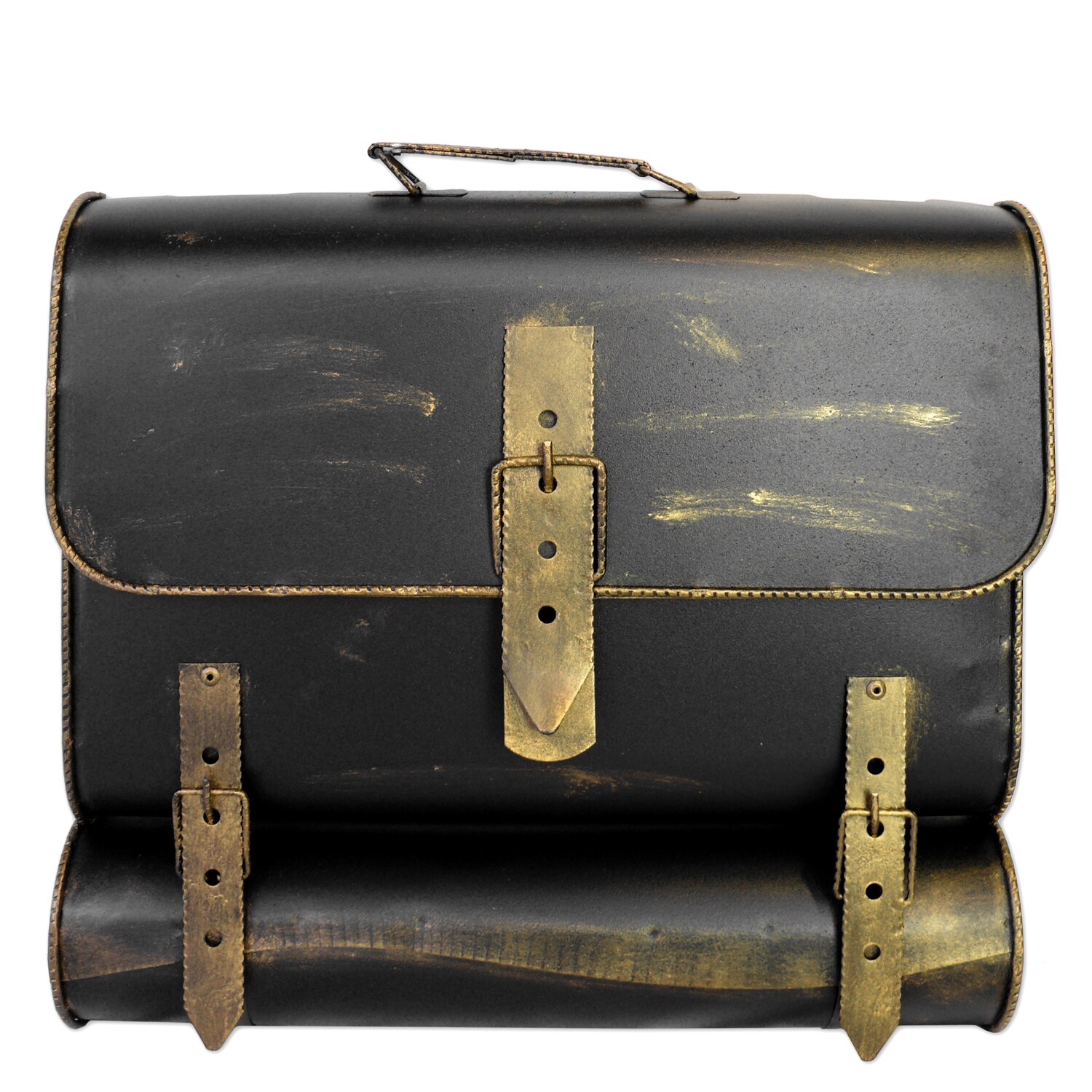 HMF 505-23 Briefkasten Antik SCHULRANZEN 122, 36 x 41 x 8,5 cm gold | 04010537505233