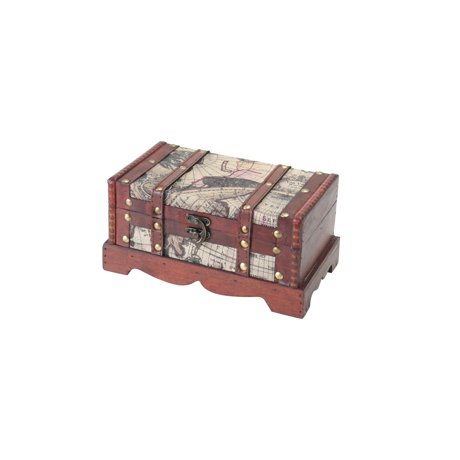 HMF 6408-123 Schatztruhe aus Holz, 23 x 13 x 11 cm, Amerika - Bild 1