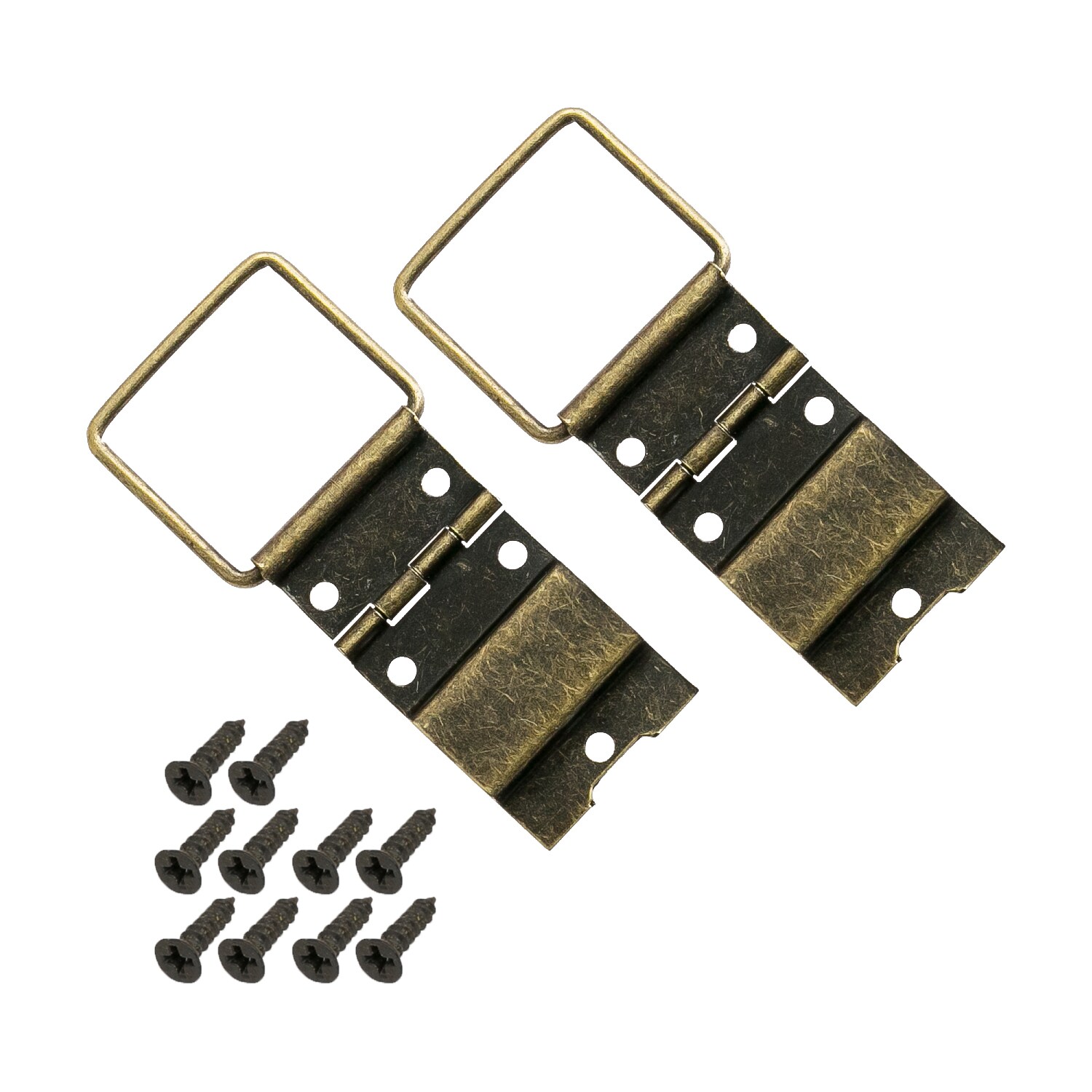 HMF 6496 Vintage Deko Scharnier, Aufstellscharnier aus Metall, 2 St&uuml;ck, 30 x 67 mm, Bronze - Bild 1