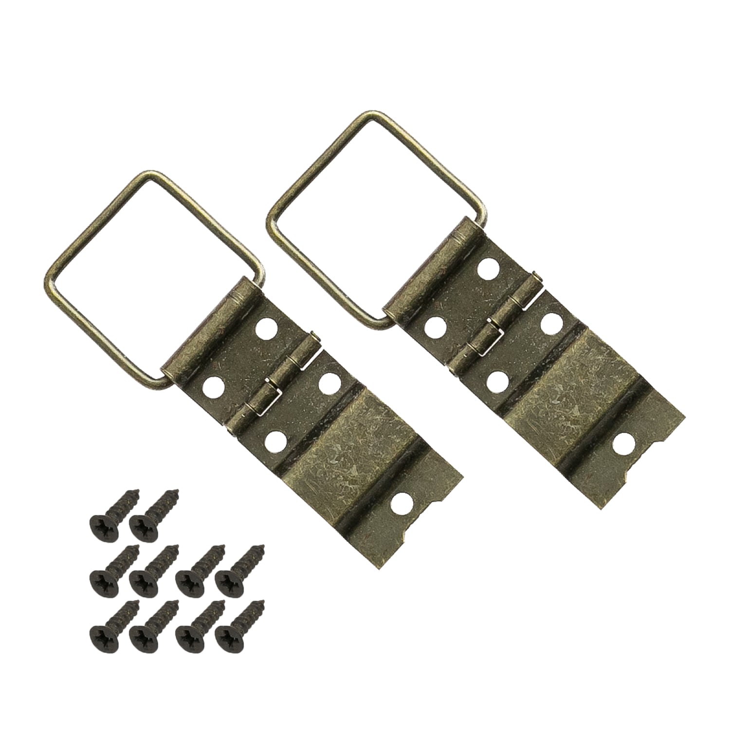 HMF 6496 Vintage Deko Scharnier klein, Aufstellscharnier aus Metall, 2 St&uuml;ck, 22 x 57 mm, Bronze - Bild 1