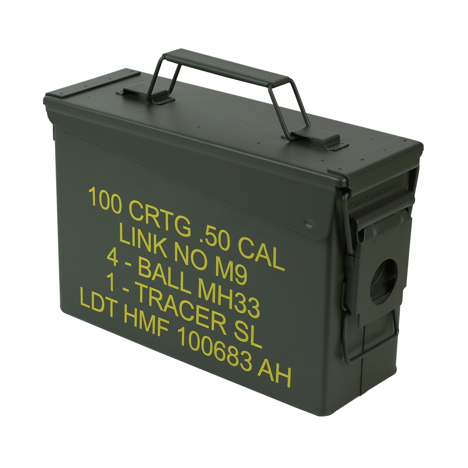 HMF 70010 Munitionskoffer, US Ammo Box, Metallkiste, 27,5 x 17,5 x 9,5 cm, Gr&uuml;n - Bild 1