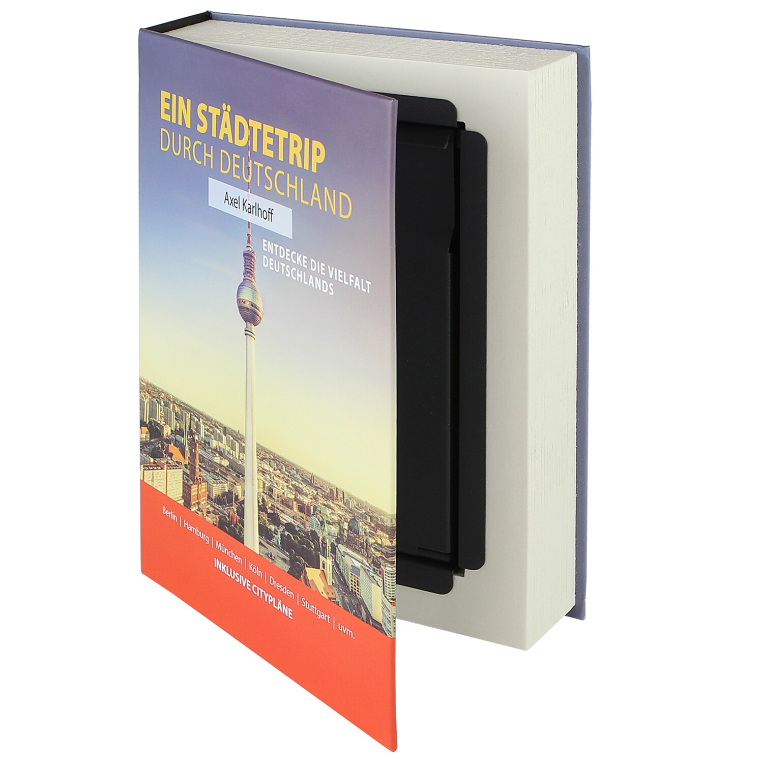 HMF 80915 Buchtresor Geldkassette mit Papierseiten, 23 x 15 x 4 cm, Deutschland - Bild 1