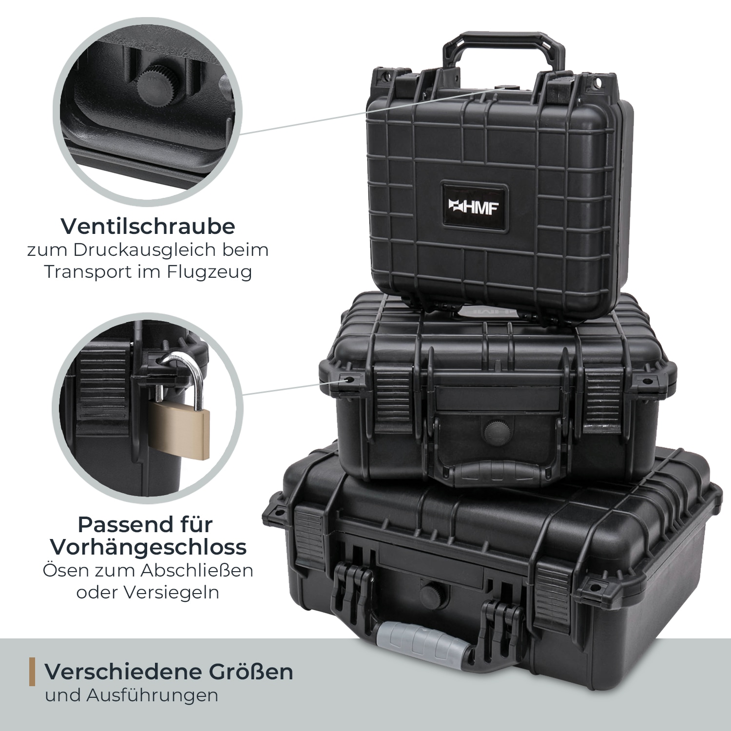 HMF ODK500 Outdoorkoffer, klein, waterdichte box voor boot en vrije tijd, 16,5 x 12 x 5,4 cm