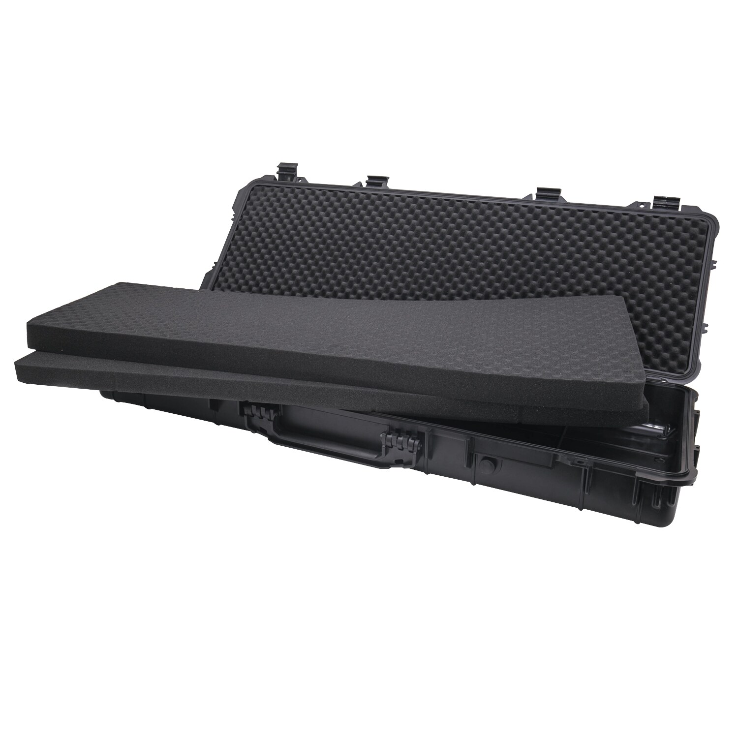 HMF ODK200 Outdoor-Waffenkoffer, Gewehrkoffer mit Rasterschaumstoff, 113 x 42 x 16,5 cm | 04010537201326