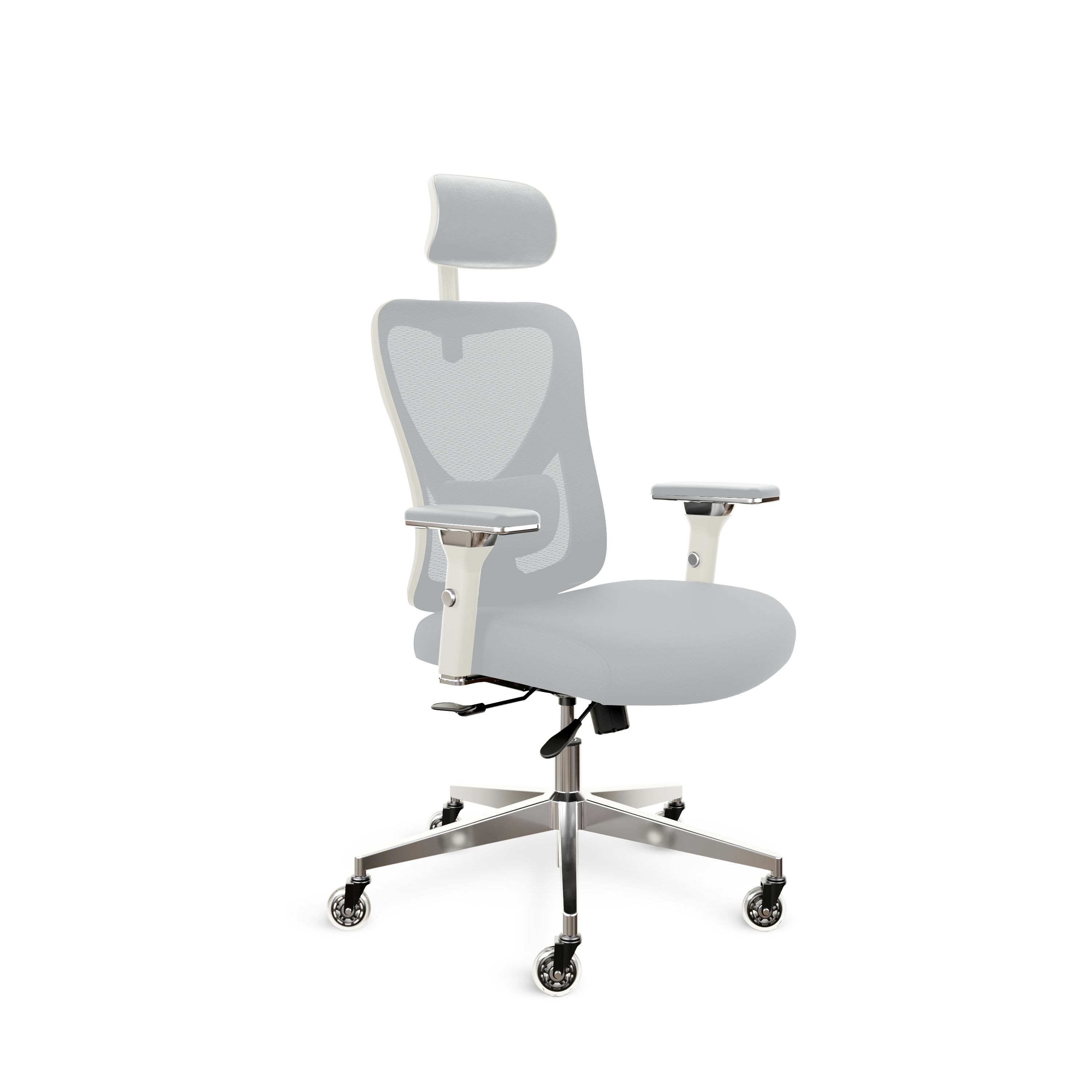 CLOUVOU CleverSeat B&uuml;rostuhl Ergonomisch &ndash; Creme-Wei&szlig; - Bild 1