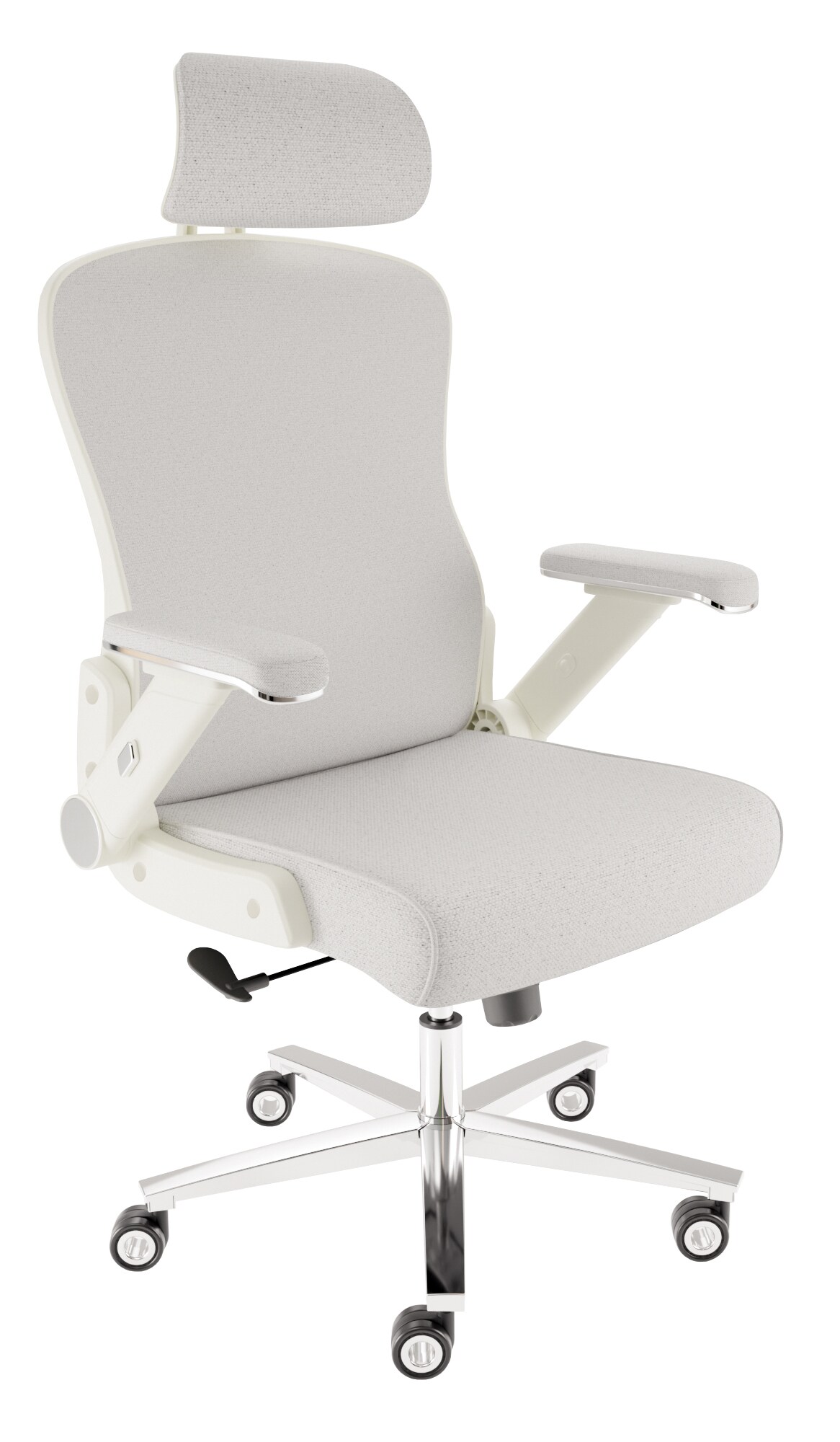 CLOUVOU PowerSeat B&uuml;rostuhl Ergonomisch &ndash; Creme-Wei&szlig; - Bild 1