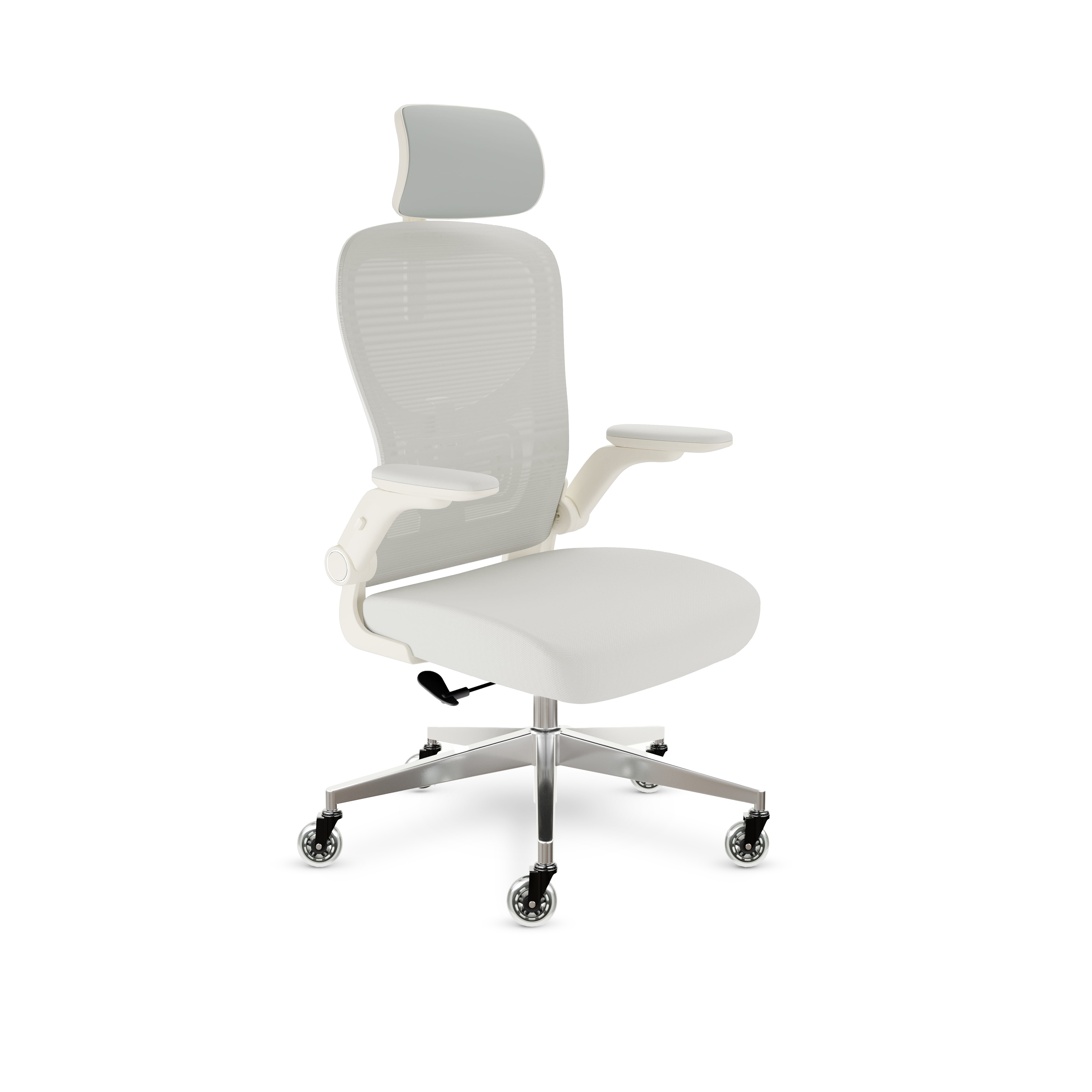 CLOUVOU SmartSeat B&uuml;rostuhl Ergonomisch &ndash; Creme-Wei&szlig; - Bild 1