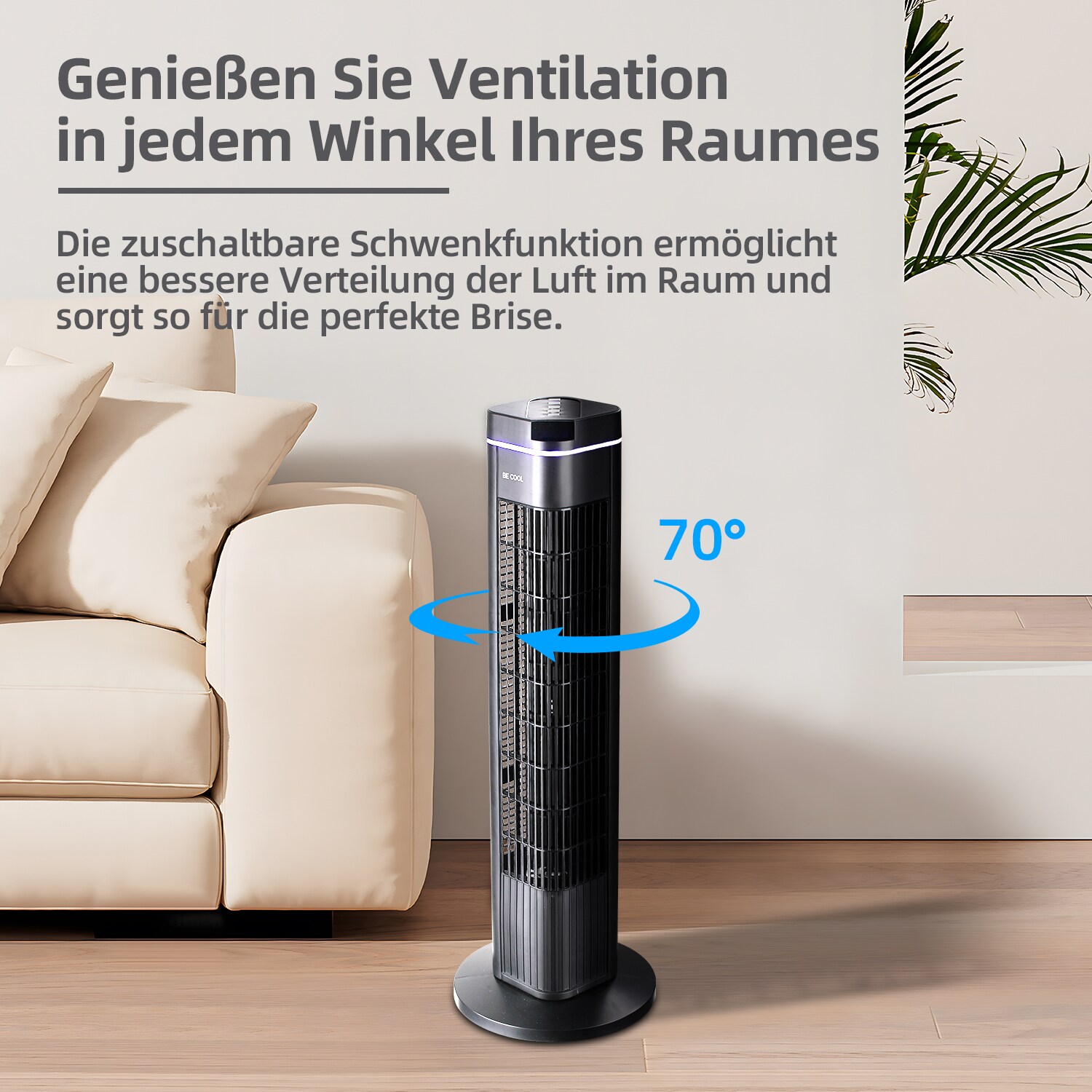 Grafner Turmventilator Ventilator Turmventilator Fernbedienung Oszillation Weiss 3 Modi Nature Sleep Normal Fernbedienung Leise S0n1k0jq