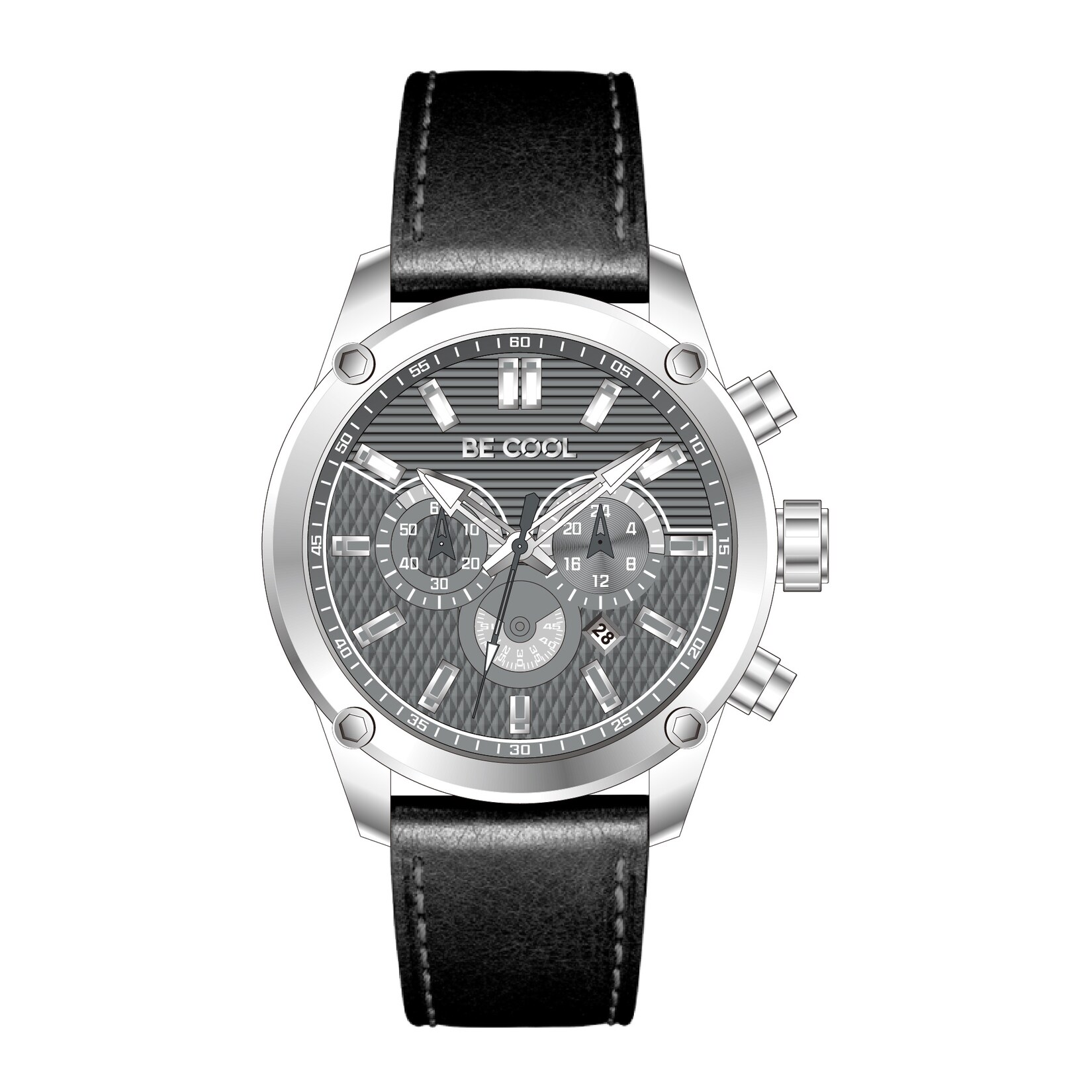 BE COOL Chronograph dunkelgrau/schwarz BCW01DGS