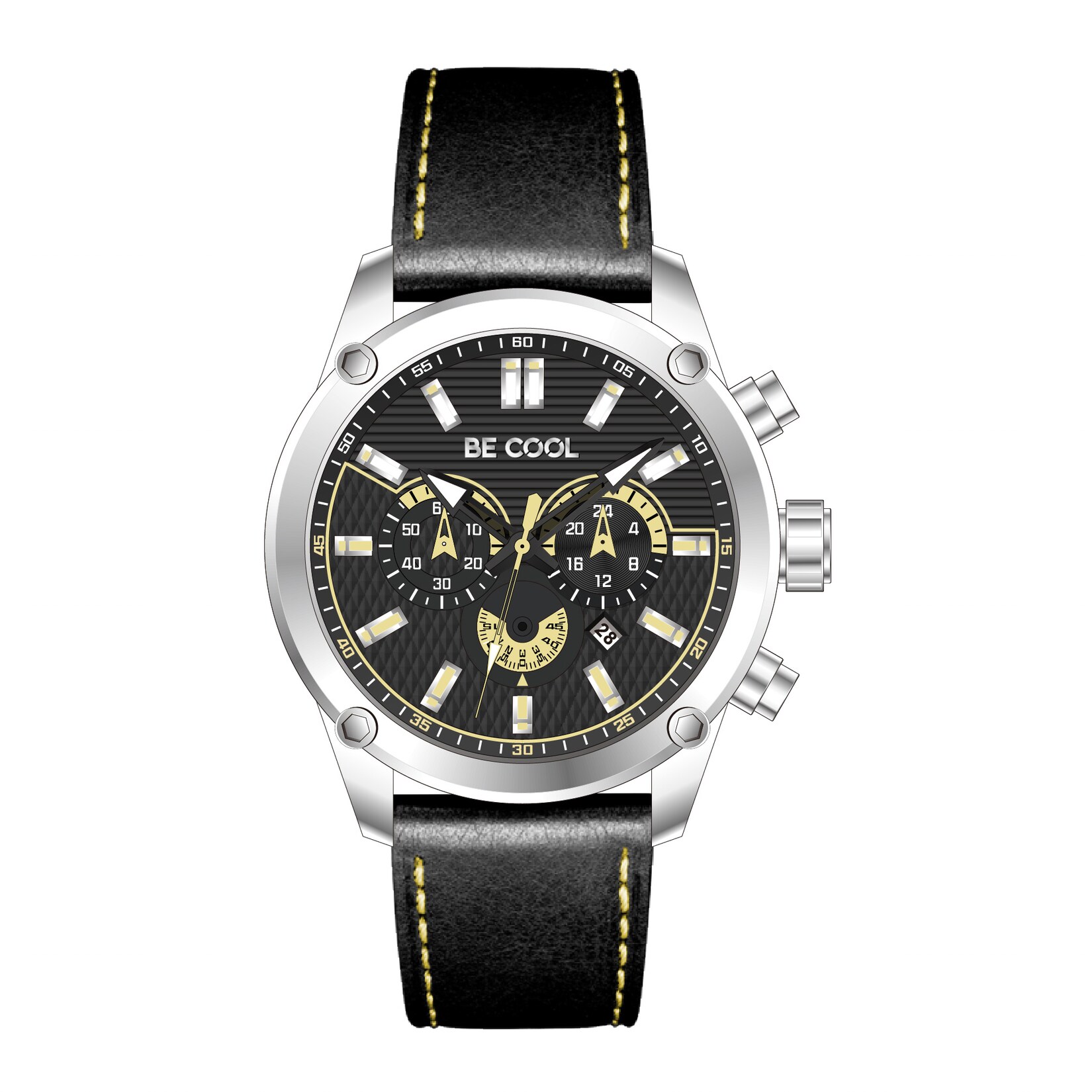 BE COOL Chronograph schwarz/grün BCW01SGR | 09005151002584