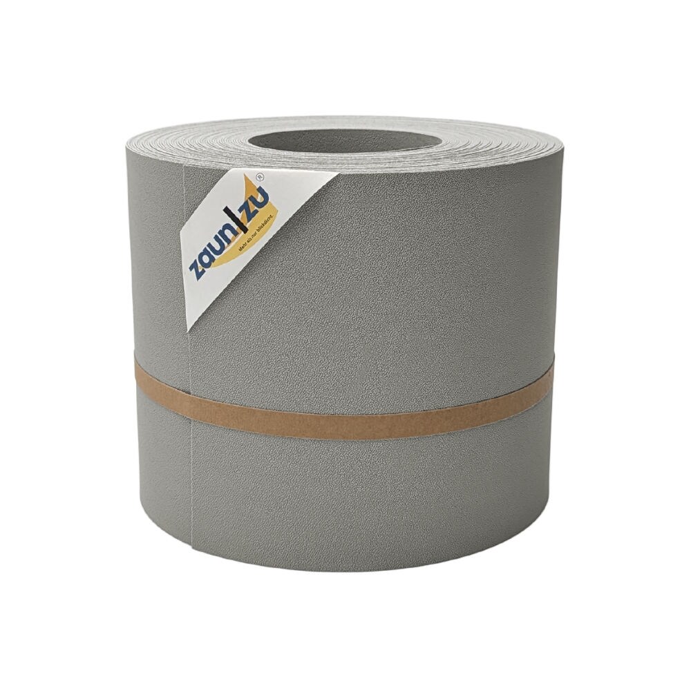 zaun zu® Sichtschutzstreifen Premium für Doppelstabmatten Zaunblende Steingrau, 26m
