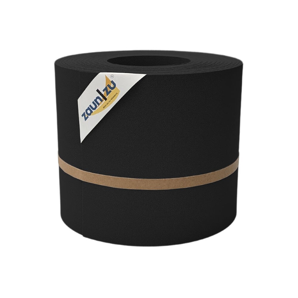 zaun zu® Sichtschutzstreifen Premium für Doppelstabmatten Zaunblende Schwarz, 26m