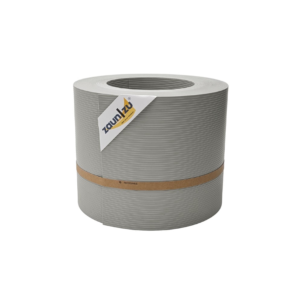 zaun|zu&reg; Sichtschutzstreifen Rille PP f&uuml;r Doppelstabmatten Zaun Steingrau 26m - Bild 1