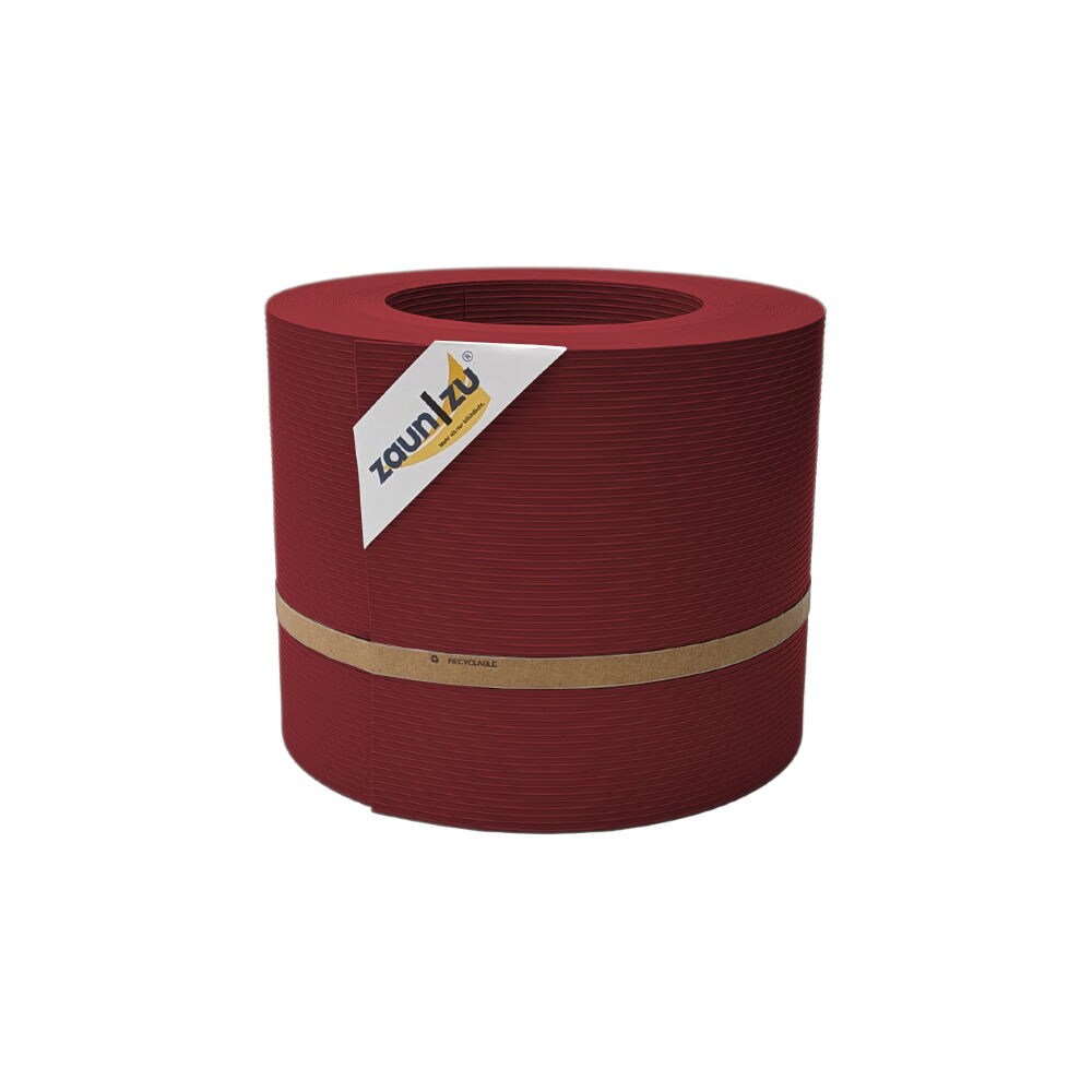 zaun zu® Sichtschutzstreifen Rille PP für Doppelstabmatten Zaun Bordeauxrot 26m
