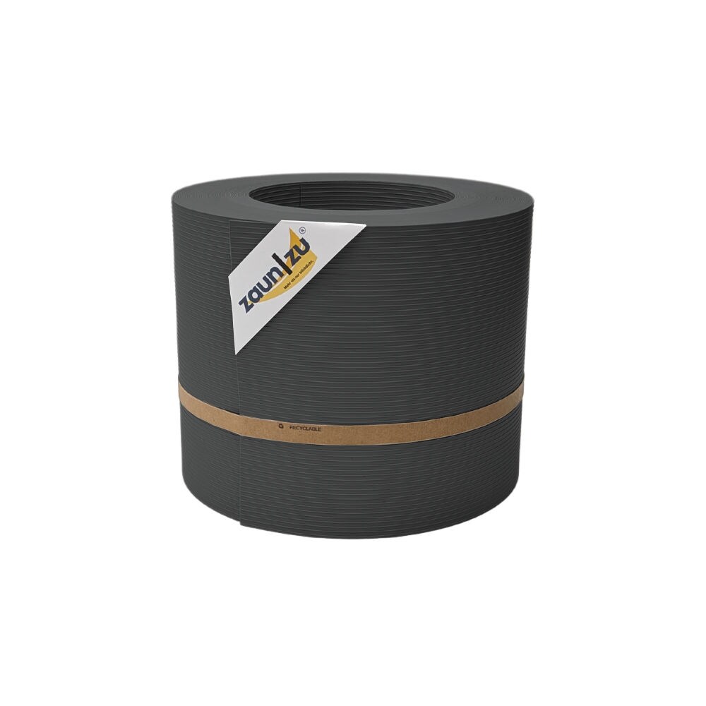 zaun|zu&reg; Sichtschutzstreifen Rille PP f&uuml;r Doppelstabmatten Zaun Anthrazit 26m - Bild 1