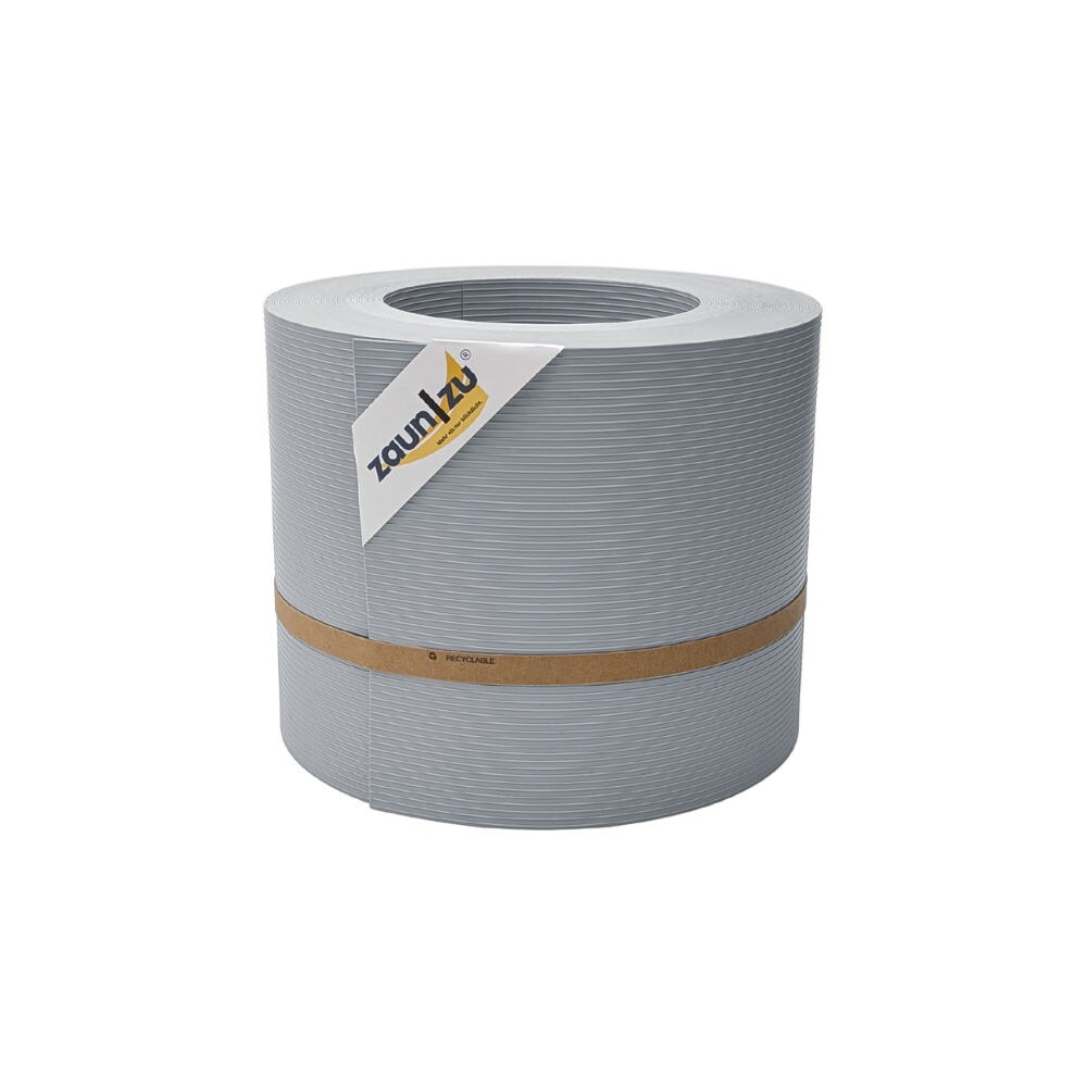 zaun|zu&reg; Sichtschutz Rille PP f&uuml;r Doppelstabmatten Zaun Fenstergrau 26m - Bild 1