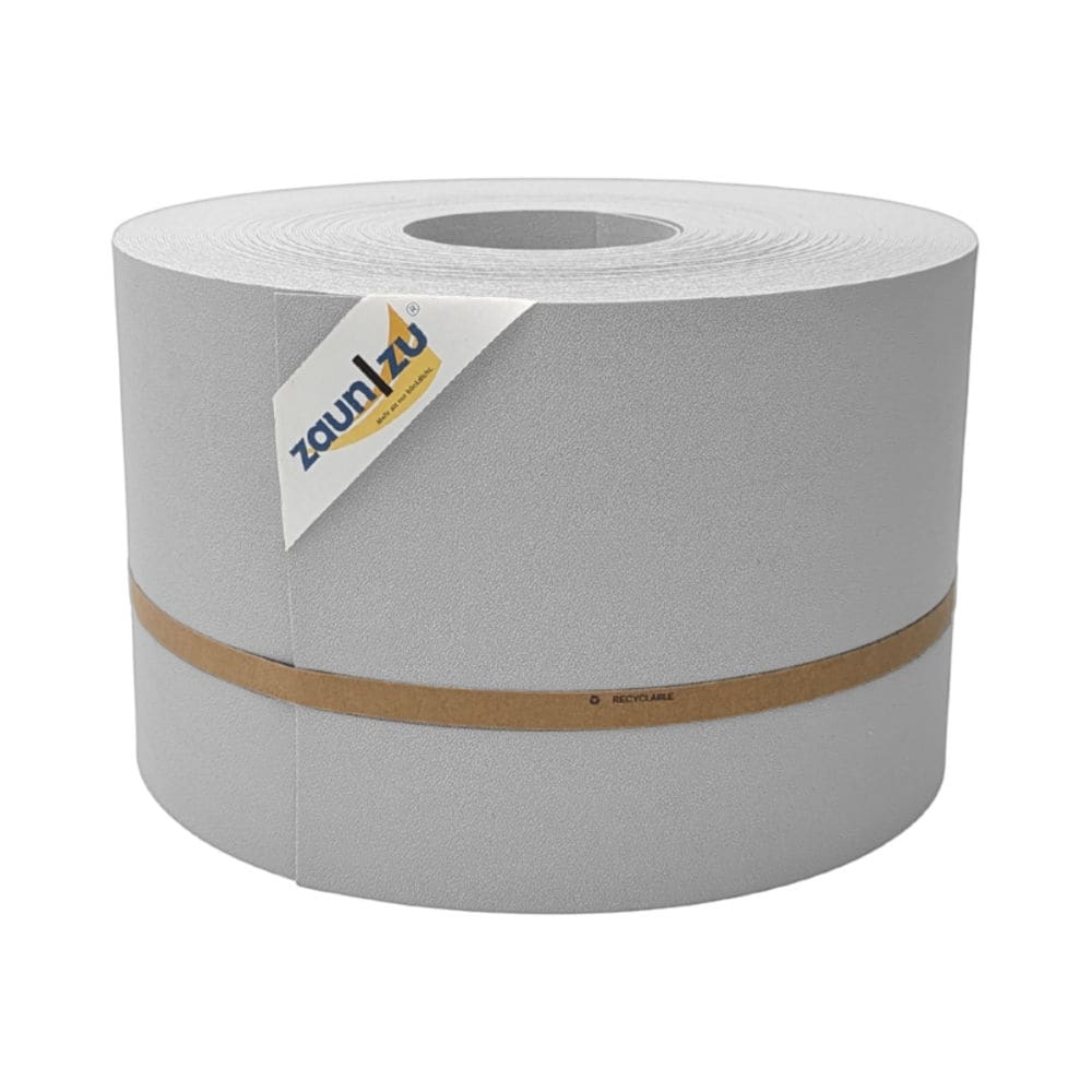 zaun|zu&reg; Sichtschutzstreifen Premium f&uuml;r Doppelstabmatten Zaunblende Lichtgrau, 50m - Bild 1