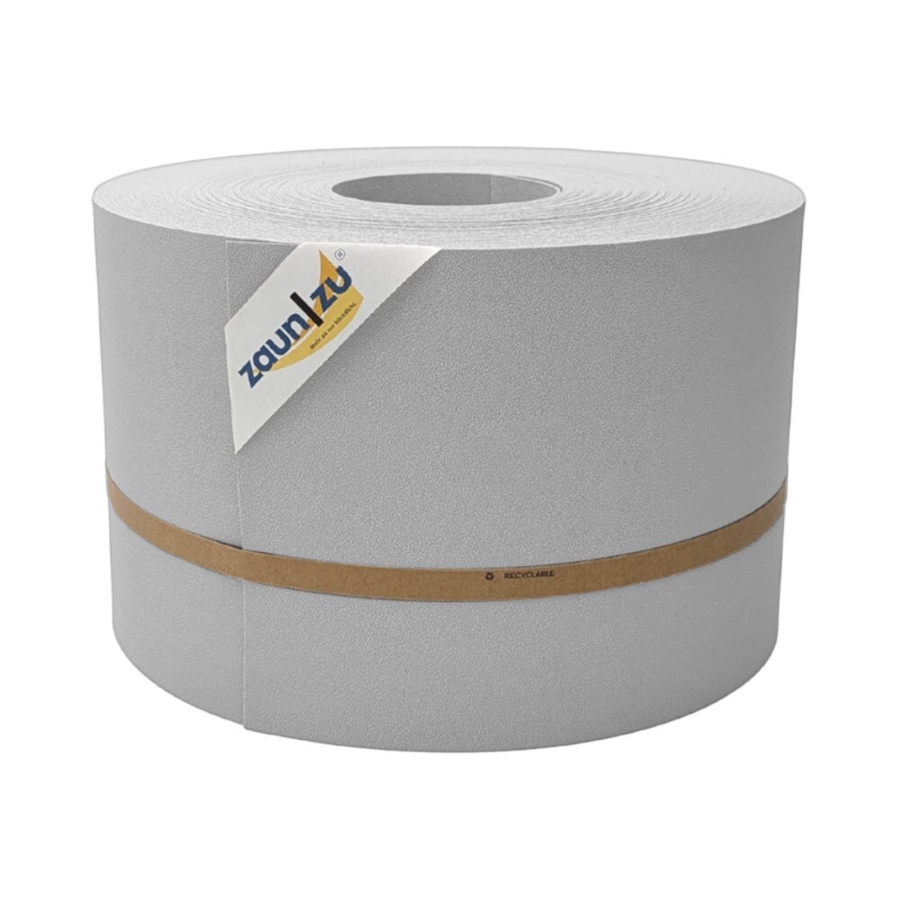 zaun zu® Sichtschutzstreifen Premium für Doppelstabmatten Zaunblende Lichtgrau, 50m