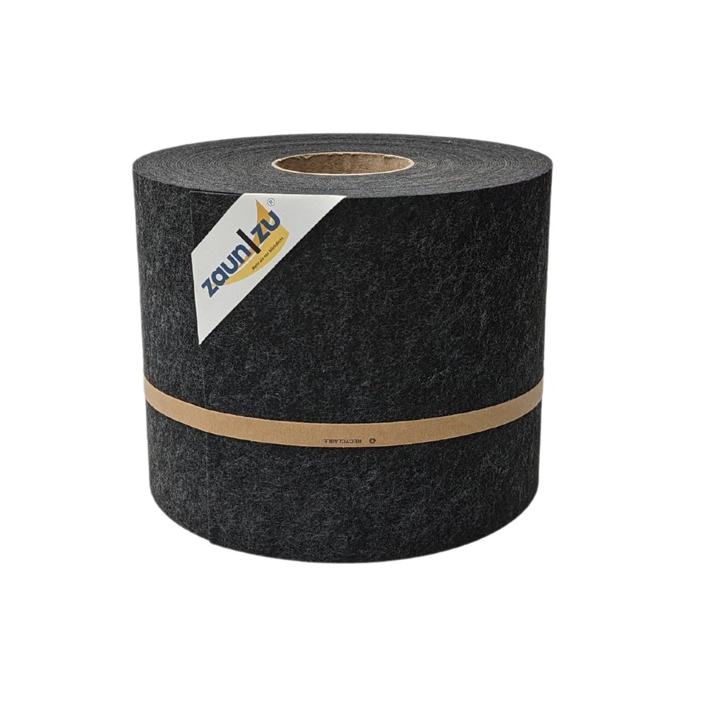 zaun|zu&reg; Sichtschutzstreifen Design Vlies f&uuml;r Doppelstabmatten Schwarzgrau 26m - Bild 1