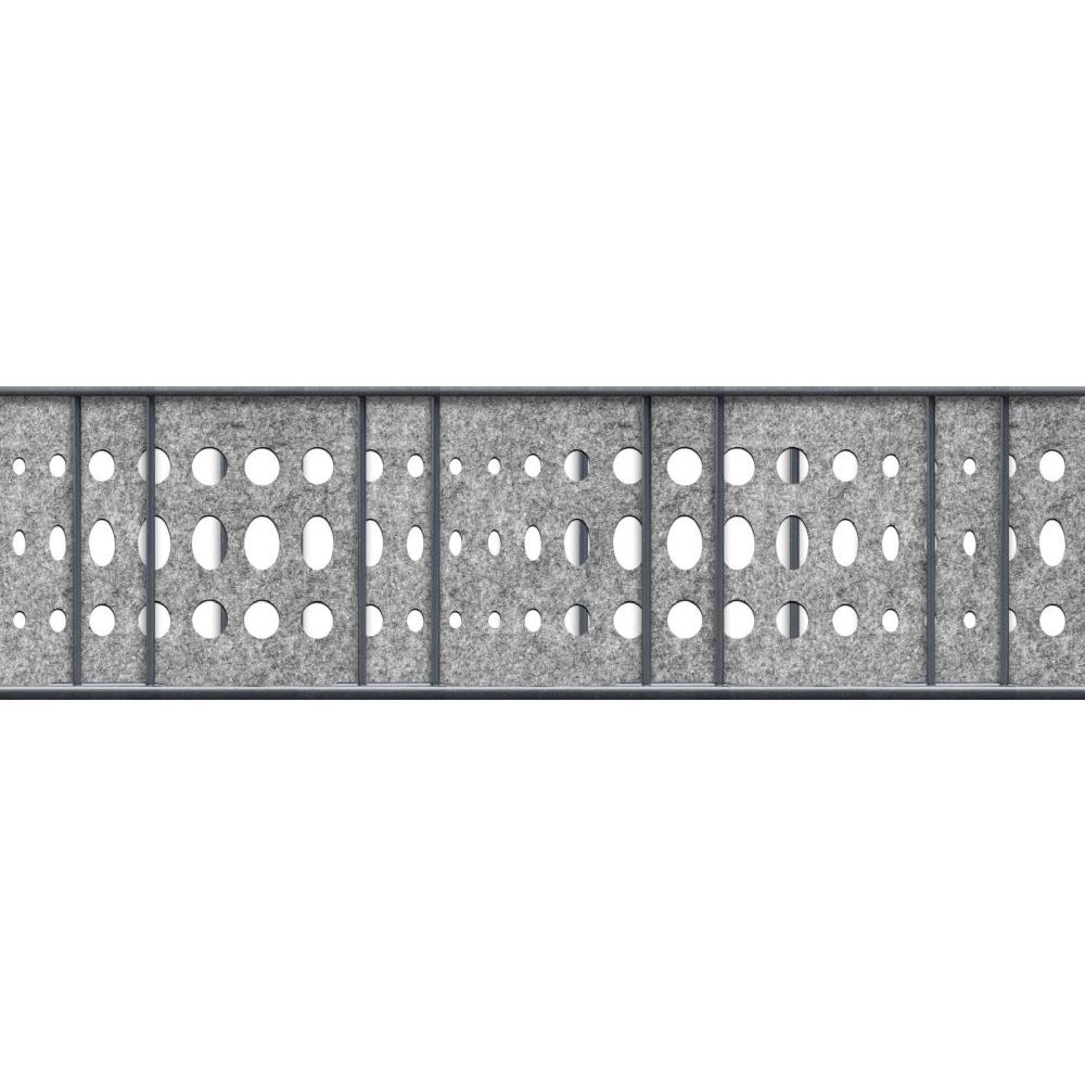 zaun|zu&reg; Sichtschutzstreifen Design Vlies Bubble f&uuml;r Doppelstabmatten Hellgrau 2,6m - Bild 1