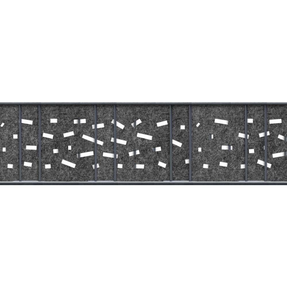 zaun|zu&reg; Sichtschutzstreifen Design Vlies Criss Cross f&uuml;r Doppelstabmatten Anthrazit 2,6m - Bild 1