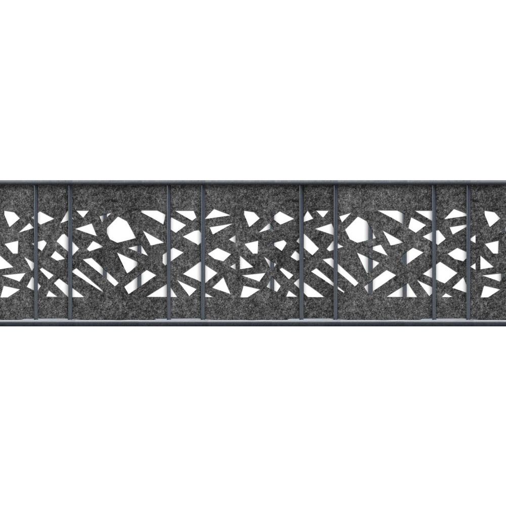 zaun|zu&reg; Sichtschutzstreifen Design Vlies Graphic f&uuml;r Doppelstabmatten Anthrazit 2,6m - Bild 1