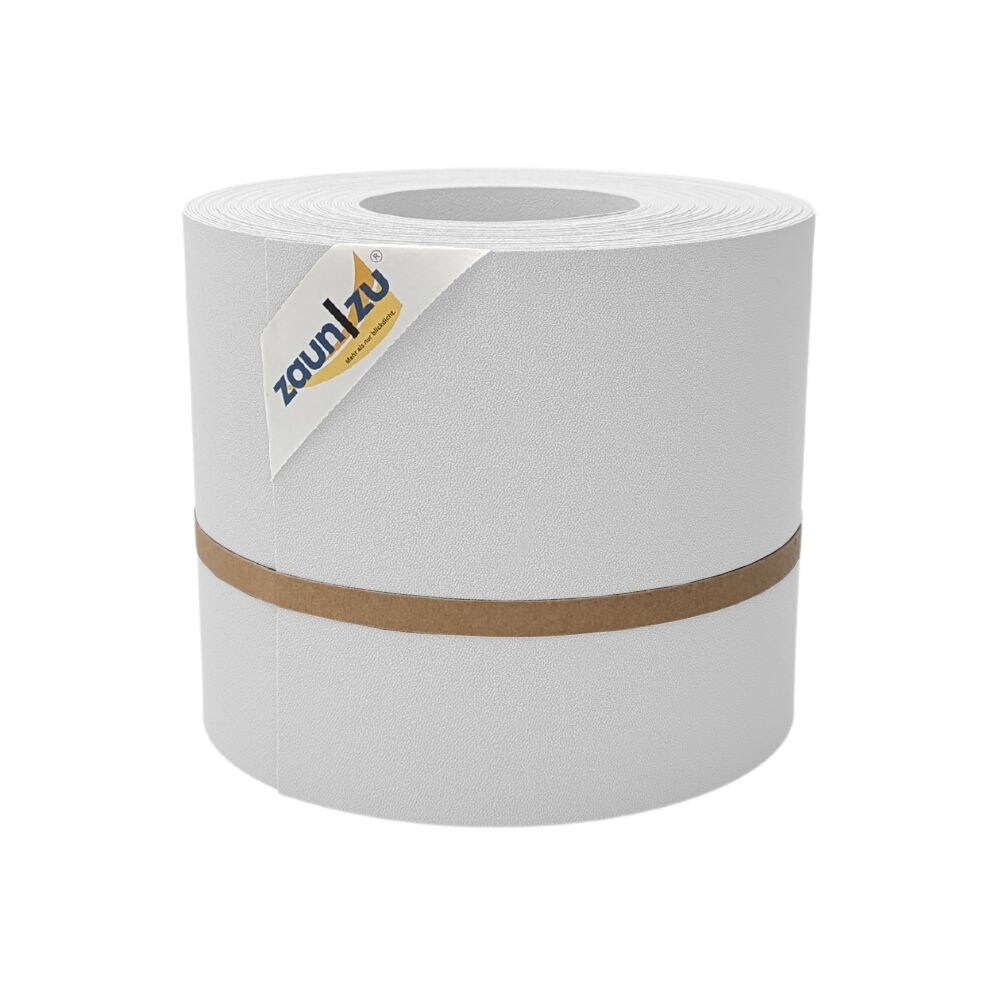 zaun zu® Sichtschutzstreifen Premium für Doppelstabmatten Zaunblende Weiß, 26m