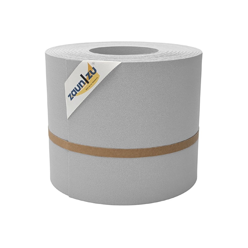 zaun zu® Sichtschutzstreifen Premium für Doppelstabmatten Zaunblende Lichtgrau, 26m