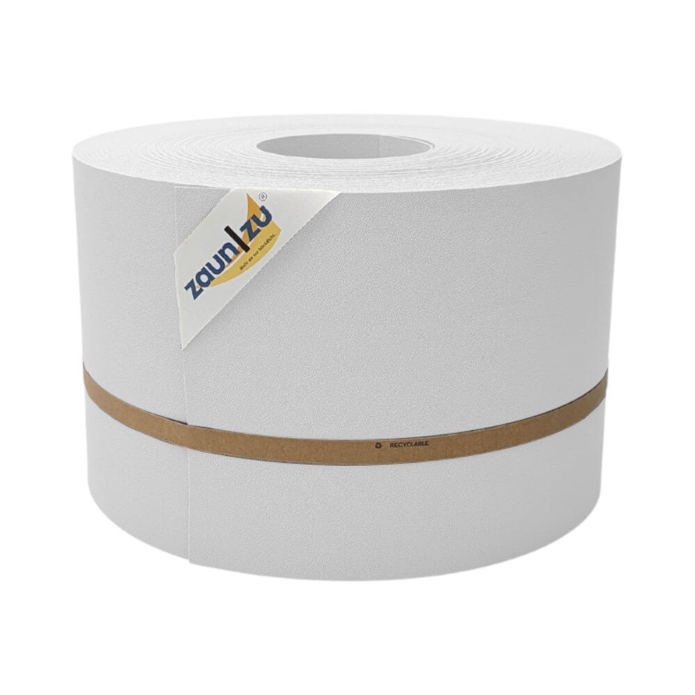 zaun zu® Premium für Doppelstabmatten Zaunblende Weiß, 50m