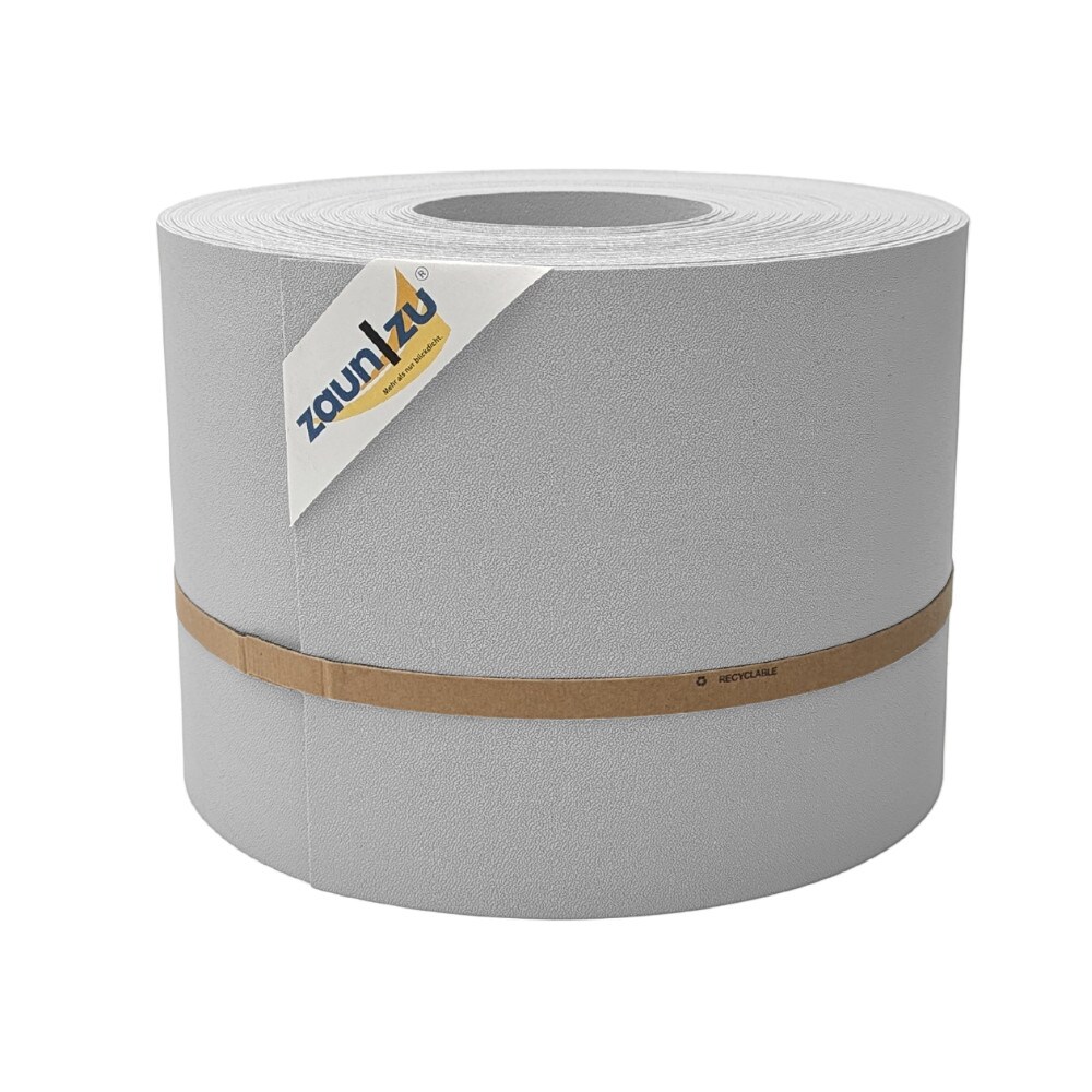 zaun|zu&reg; Sichtschutzstreifen PP f&uuml;r Doppelstabmatten Zaunblende Lichtgrau, 35m - Bild 1