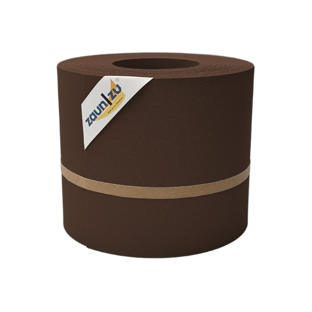zaun|zu&reg; Sichtschutzstreifen Premium f&uuml;r Doppelstabmatten Zaunblende Braun, 26m - Bild 1