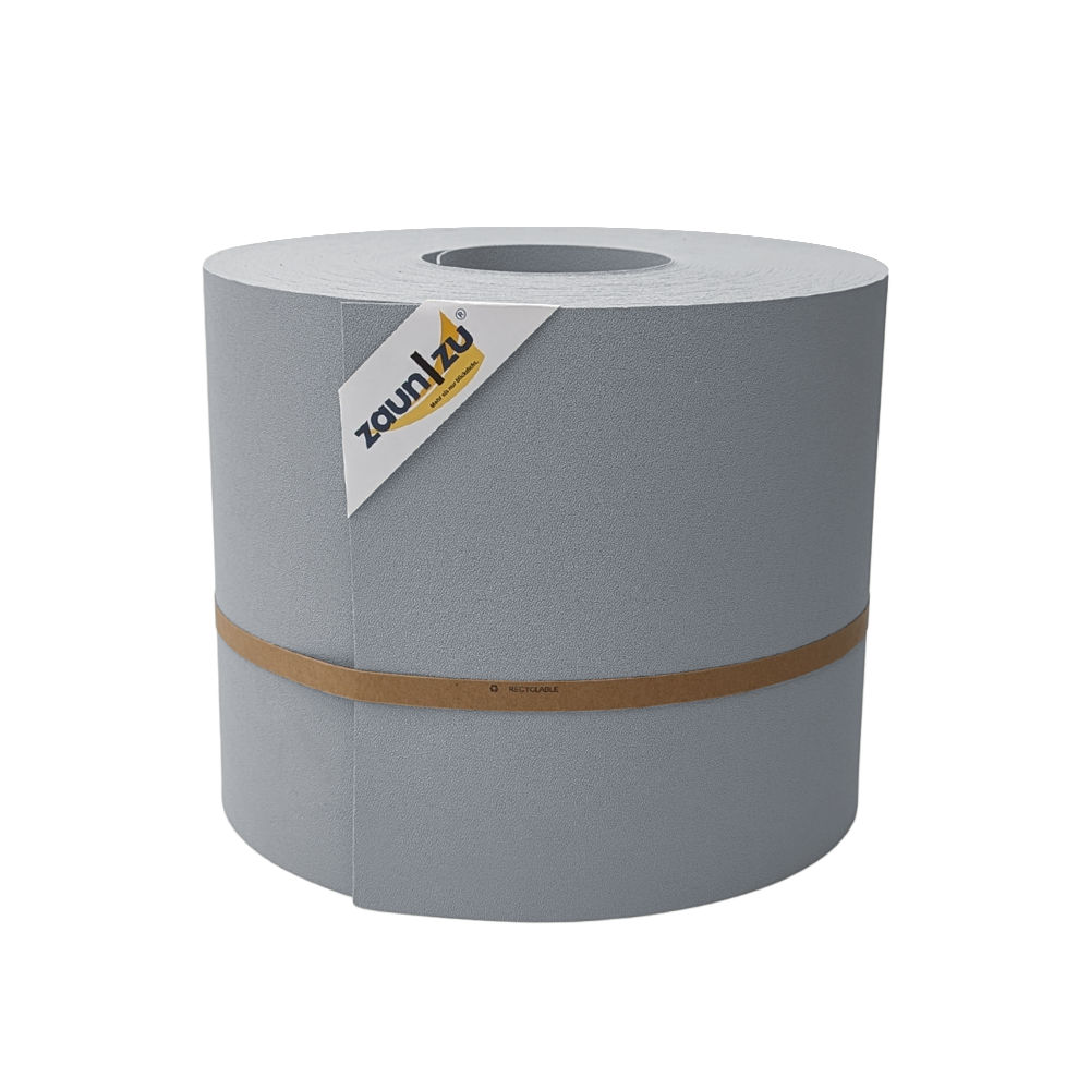 zaun|zu&reg; Sichtschutzstreifen Premium Maxi f&uuml;r Doppelstabmatten 24cm hoch Fenstergrau 50m - Bild 1