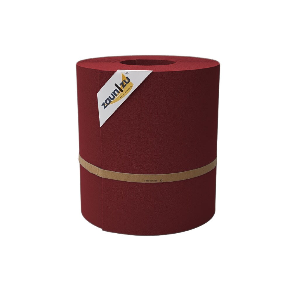 zaun zu® Sichtschutzstreifen Premium Maxi für Doppelstabmatten 24cm hoch Bordeauxrot 26m