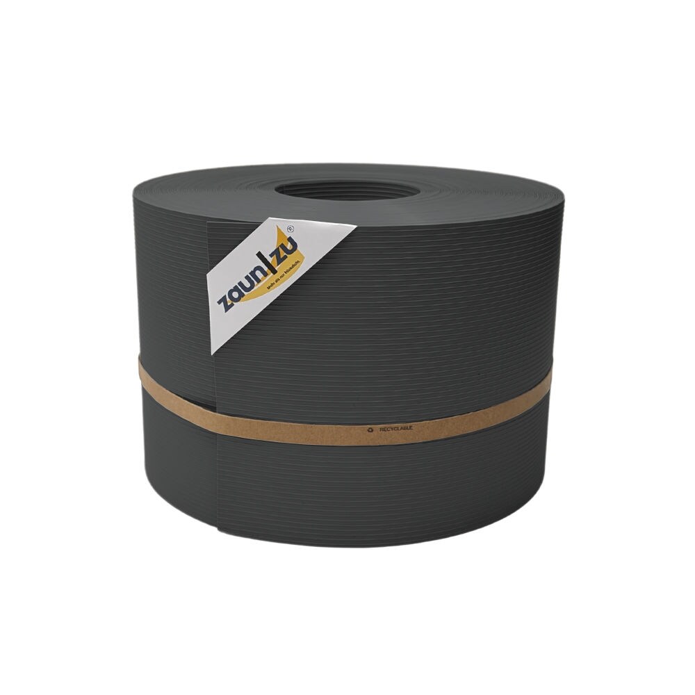 zaun zu® Sichtschutzstreifen Rille PP für Doppelstabmatte Zaunblende Anthrazit 50m
