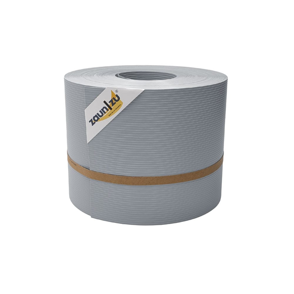 zaun|zu&reg; Sichtschutz Rille f&uuml;r Doppelstabmatten Zaunblende Fenstergrau 35m - Bild 1