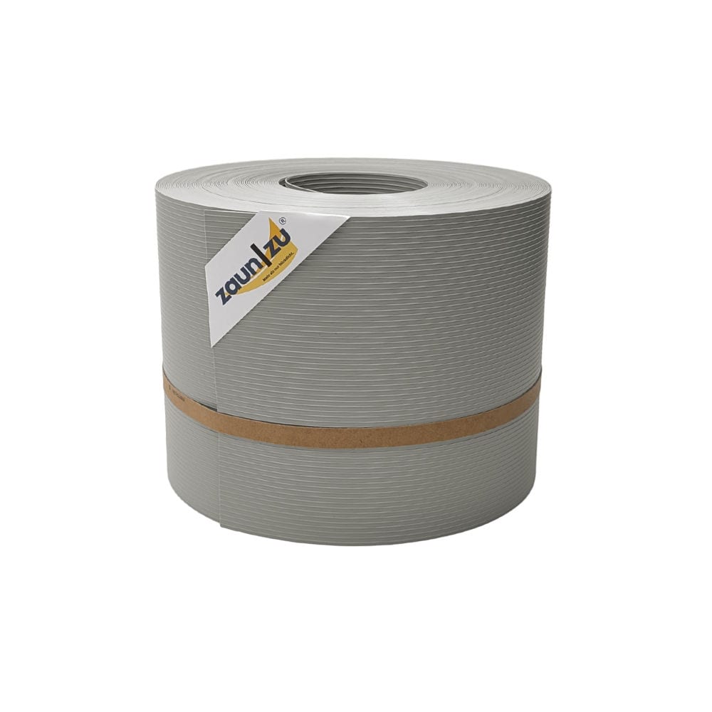 zaun|zu&reg; Sichtschutzstreifen Rille f&uuml;r Doppelstabmatten Zaunblende Steingrau 35m - Bild 1