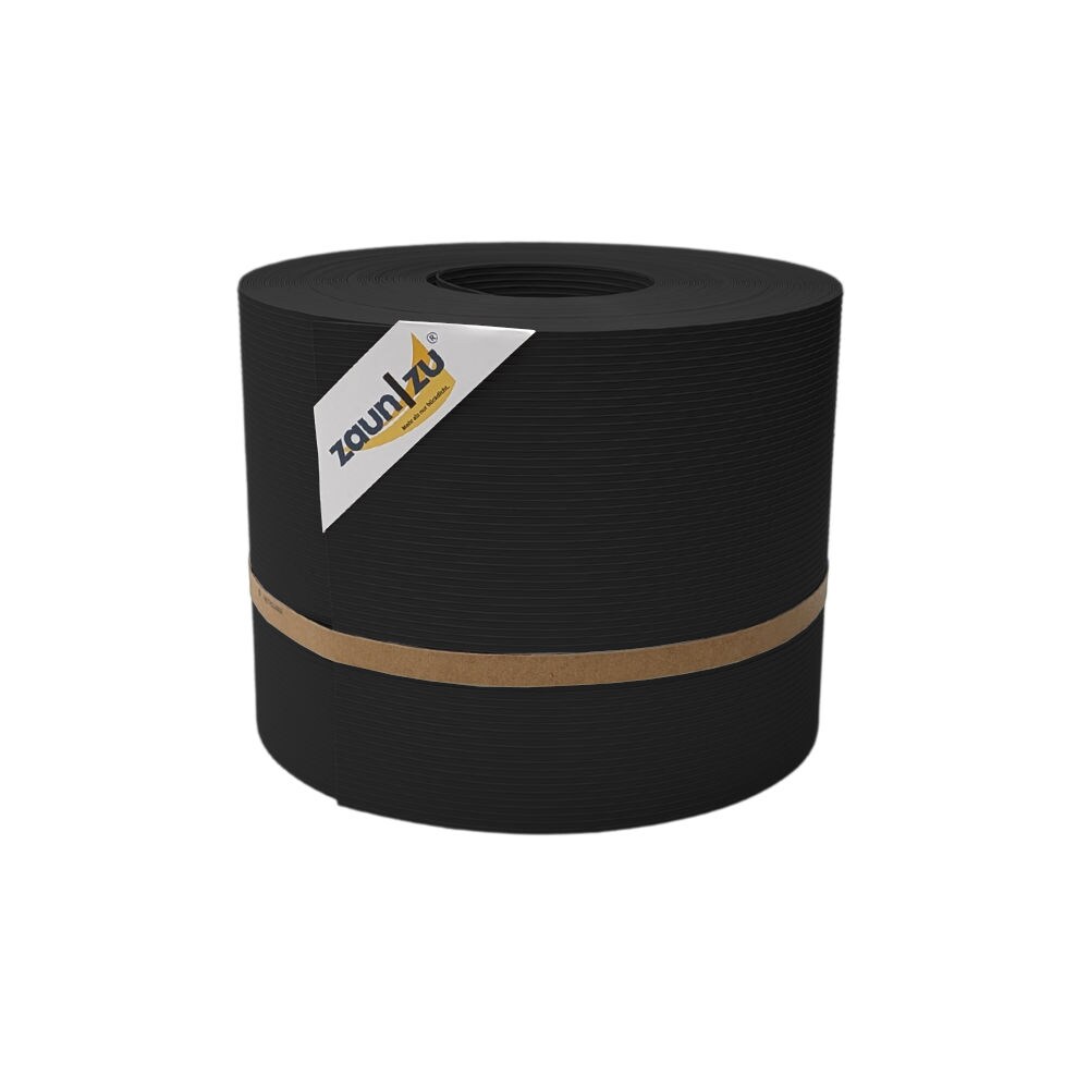 zaun|zu&reg; Sichtschutzstreifen Rille f&uuml;r Doppelstabmatten Zaunblende Schwarz 35m - Bild 1