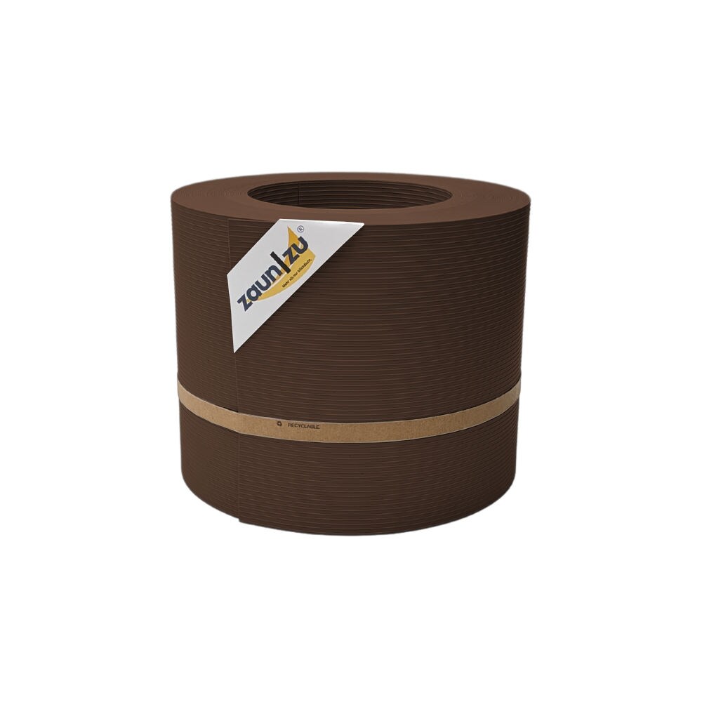zaun zu® Sichtschutzstreifen Rille PP für Doppelstabmatten Zaun Braun 26m