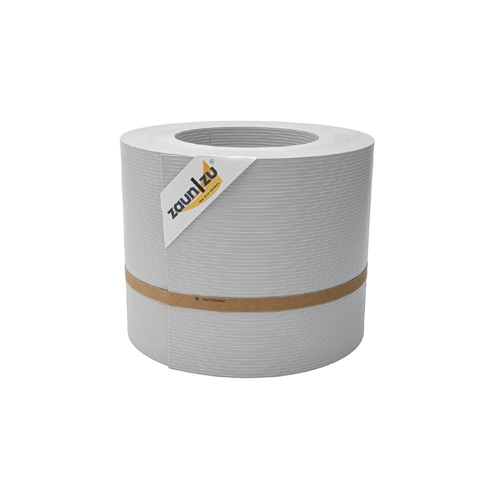 zaun zu® Sichtschutzstreifen Rille PP für Doppelstabmatten Zaun Lichtgrau 26m