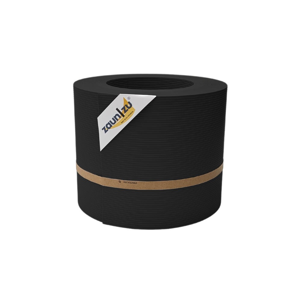 zaun|zu&reg; Sichtschutzstreifen Rille PP f&uuml;r Doppelstabmatten Zaun Schwarz 26m - Bild 1