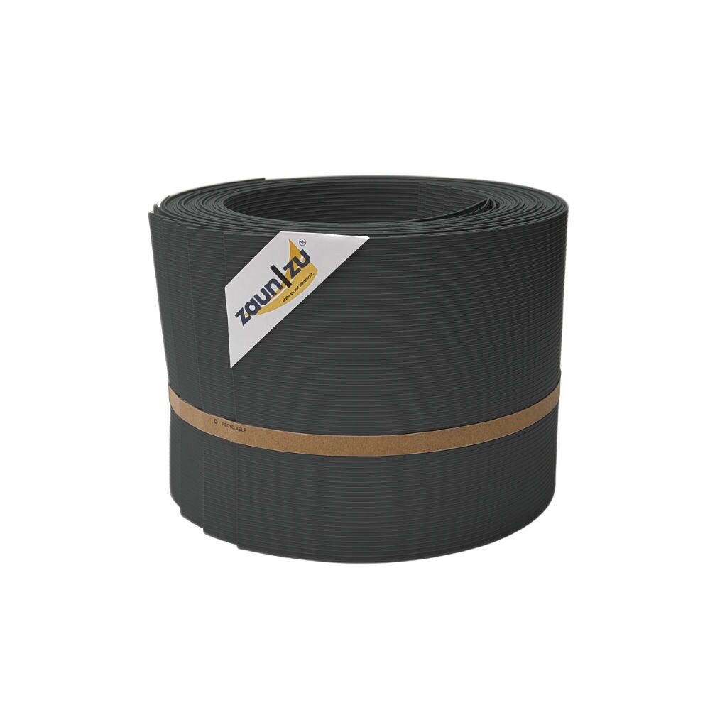zaun zu® Sichtschutzstreifen Rille 10x Einzelstreifen 2,55m Sichtschutz Anthrazit, 10 x 2,55m