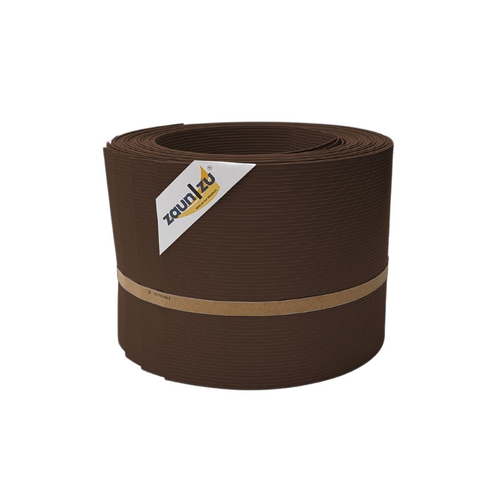 zaun|zu&reg; Sichtschutzstreifen Rille 10x Einzelstreifen 2,55m Sichtschutz Braun, 10 x 2,55m - Bild 1