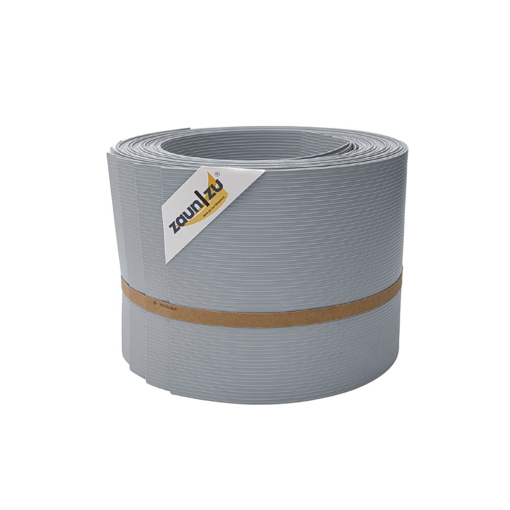 zaun zu® Sichtschutzstreifen Rille 10x Einzelstreifen 2,55m Sichtschutz Fenstergrau, 10 x 2,55m