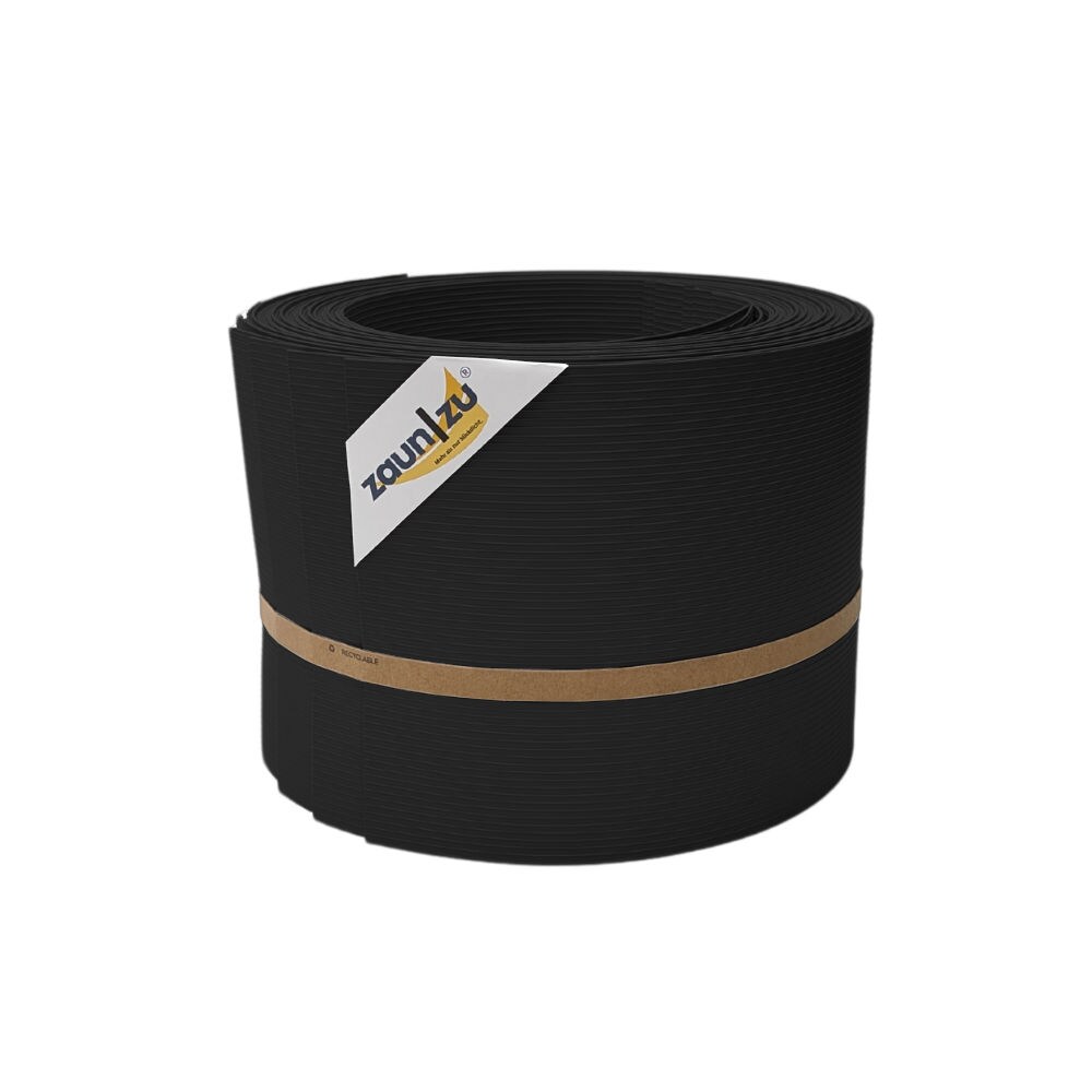 zaun zu® Sichtschutzstreifen Rille 10x Einzelstreifen 2,55m Sichtschutz Schwarz, 10 x 2,55m