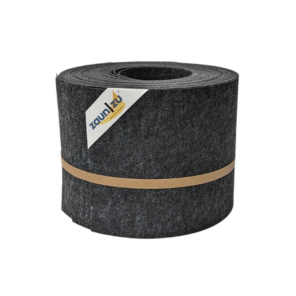 zaun zu® Sichtschutzstreifen Design Vlies für Doppelstabmatten Schwarzgrau 10x 2,55m